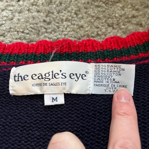 The eagle’s eye vintage cardigan sweater crest bows medium - Picture 3 of 7